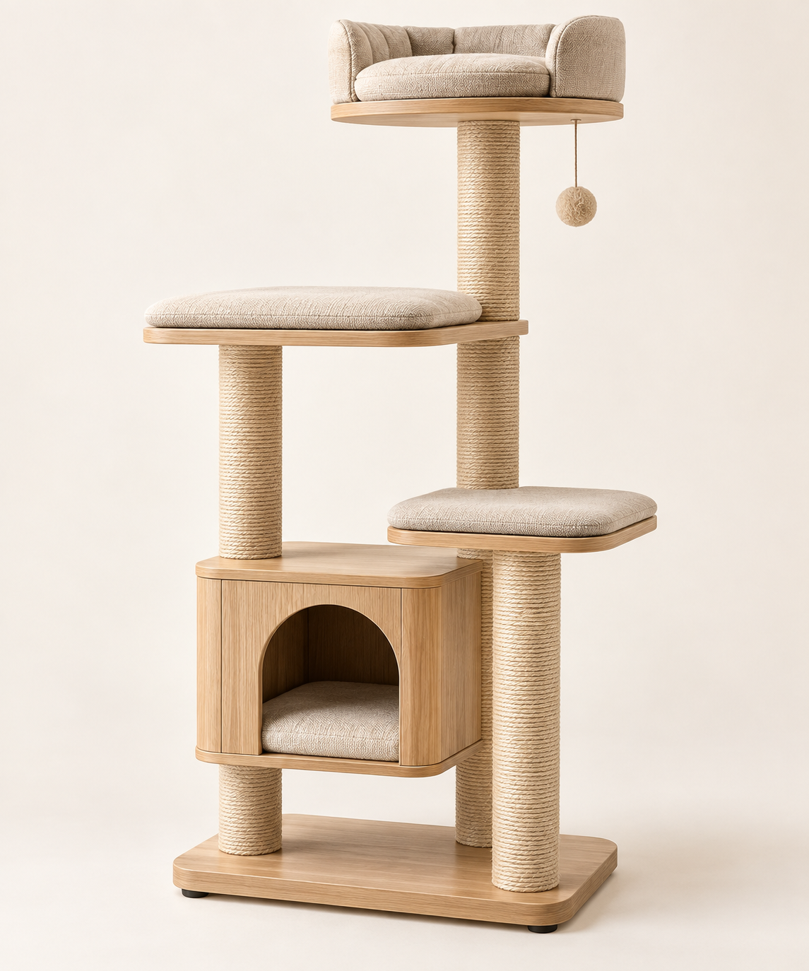 Albero Tiragraffi Modern Warmth 120cm — Beige